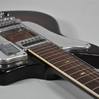 1960s Teisco Del Rey MIJ Two Pickup Solidbody Sunburst Electric Guitar w/HSC image 5