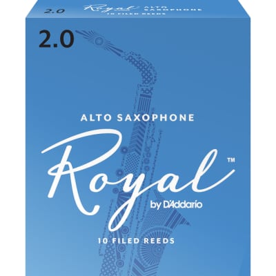 Rico Royal RJB1020 Alto Saxophone Filed Reeds Strength 2.0 Box of 10