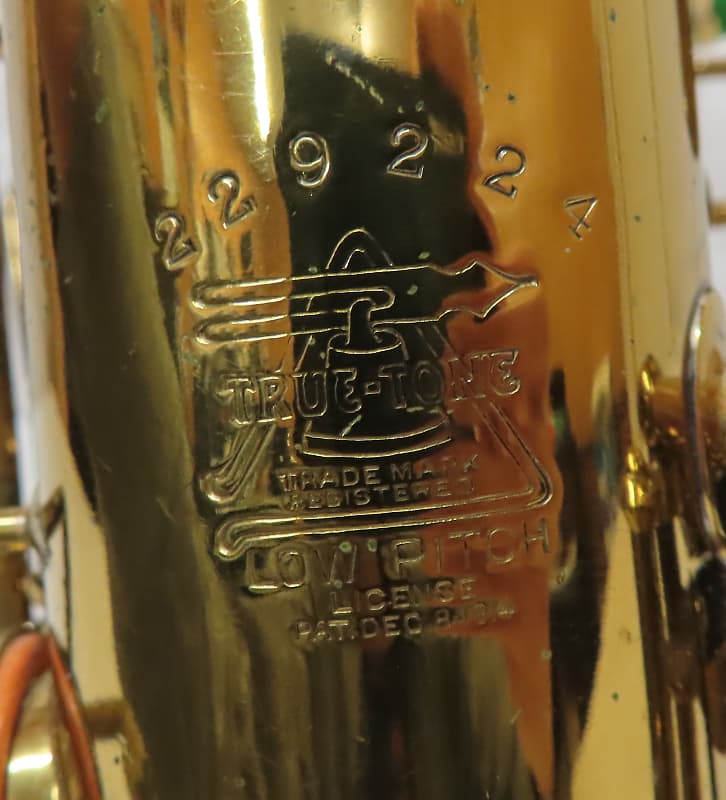 Vintage 1927 The Buescher Alto Saxophone - True Tone - Low Pitch Sax With  Hard Case