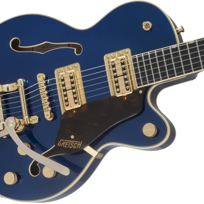 GRETSCH - G6659TG Players Edition Broadkaster Jr. Center Block Single-Cut with String-Thru Bigsby and Gold Hardware  Ebony Fingerboard  Azure Metallic - 2401800851 image 6
