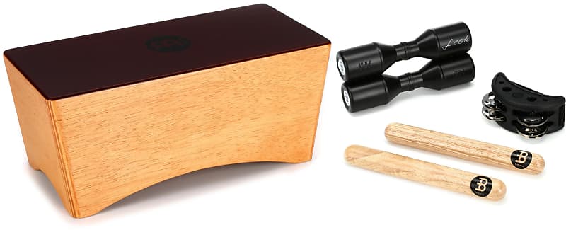 Meinl Percussion Bongo Cajon - Super Natural Bundle with Meinl Percussion  PP-1 Hand Percussion Perc Pack