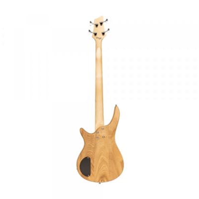 Stagg SBF-40 NAT Fusion Solid Ash Body Hard Maple Bolt-on Neck 4-String Electric Bass Guitar image 3