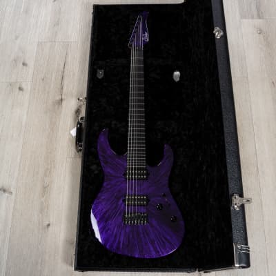 Suhr Custom Modern 7 7-String Guitar, Ebony Fretboard, Pau Ferro Neck Back, Purple Nova image 11