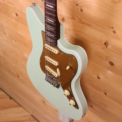 Fender Parallel Universe Jazz Deluxe,Transparent Faded Sea Foam Green, Rosewood Fingerboard image 4