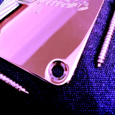 Fender Squier Neckplate 2019 - Chrome Bild 1