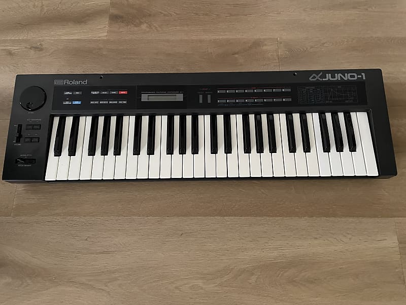 Roland Alpha Juno-1 49-Key Programmable Polyphonic Synthesizer 1985 - 1988 - Black image 1