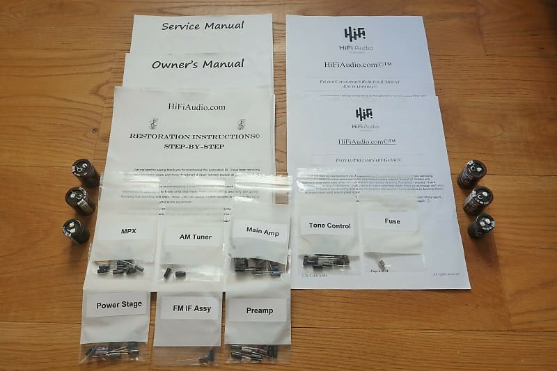 Pioneer SX-1000TA restoration kit filter capacitor repair rebuild fix  			