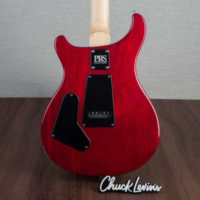 PRS CE24 Flame Maple Electric Guitar, Ebony Fingerboard - Scarlet Red - CHUCKSCLUSIVE - #230365235 - Display Model image 5