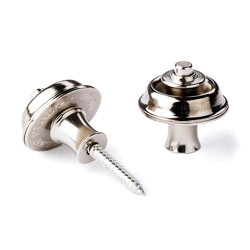 Dunlop Original Straplok Strap retainer System SLS1101N Set in Nickel w/ FREE Same Day Shipping image 1
