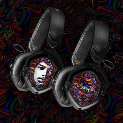V-MODA Crossfade 2 Wireless Bluetooth Headphones – Jimi Hendrix “Peace, Love and Happiness” Special Edition image 13