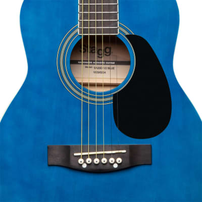 Stagg 1/2 Size Kids Real Blue Acoustic Guitar w/ Padded Gig Bag image 2