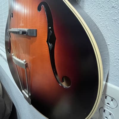 Epiphone Masterbilt Century Collection Zenith Classic Acoustic/Electric Guitar with F-Holes 2010s - Vintage Sunburst image 3