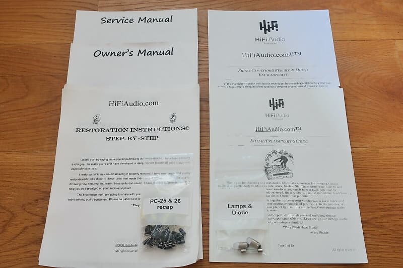 Dynaco FM-5 restoration kit filter capacitor repair rebuild fix  			