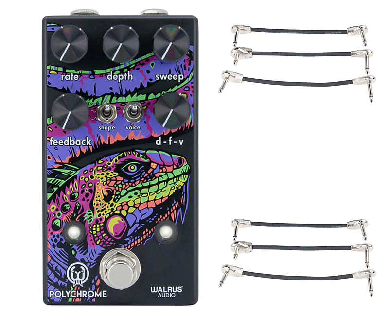 Walrus Audio Polychrome Flanger + 2x Gator Patch Cable 3 Pack image 1