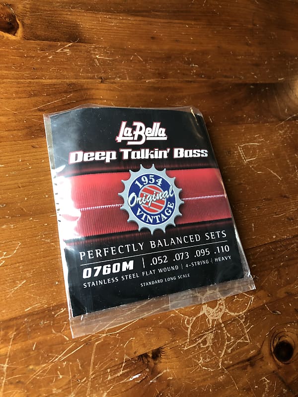 Labella Deep Talkin' Bass Flatwound Strings 0760M (.52, .73, Reverb