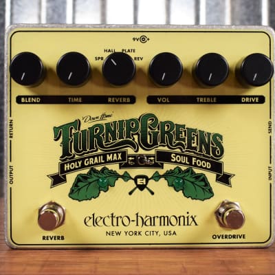 Electro-Harmonix EHX Turnip Greens Overdrive Reverb Guitar Effect Pedal image 3