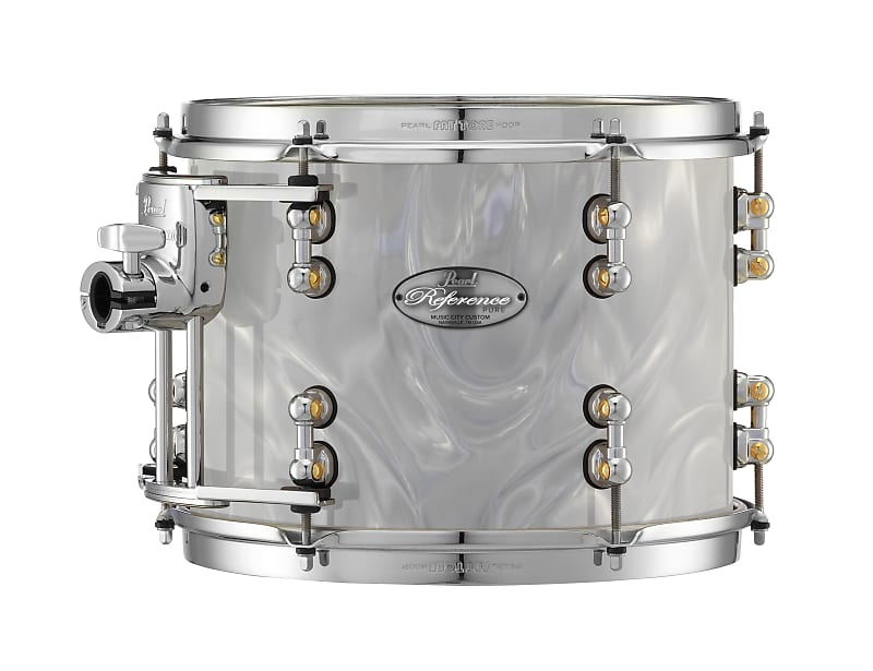 Pearl Music City Custom 10"x9" Reference Pure Series Tom WHITE SATIN MOIRE RFP1009T/C722 image 1