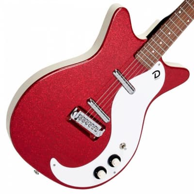 Danelectro '59M NOS Electric Guitar ~ Red Metal Flake image 4