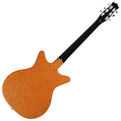 Danelectro '59M NOS Electric Guitar ~ Orange Metal Flake image 2