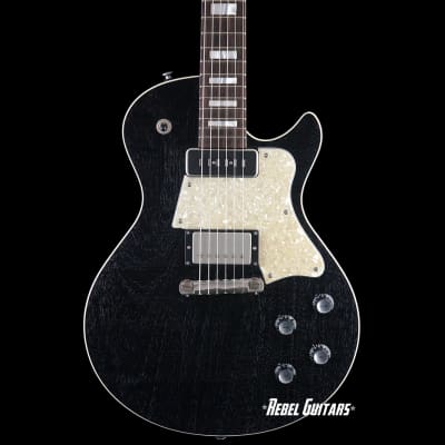 Patrick James Eggle Guitars Macon Vintage in Grained Black w/ Pearloid Headstock image 1