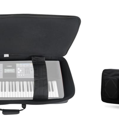Rockville 61 Key Padded Rigid Durable Keyboard Gig Bag Case For YAMAHA PSR-E360