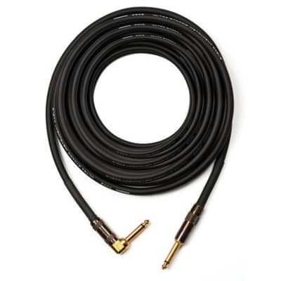 Mogami Platinum Instrument Cable with Right Angle to Straight End Connectors - 3 ft image 1
