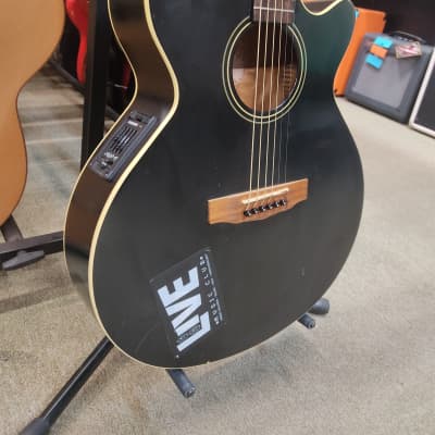 Cort SFX1F BK Solid Spruce Top/Mahogany Venetian Cutaway with Electronics  Black | Reverb France