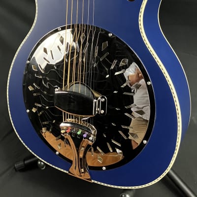Recording King RPH-R2-MBL Dirty 30's Single 0 Round Neck Resonator Guitar Matte Blue image 4