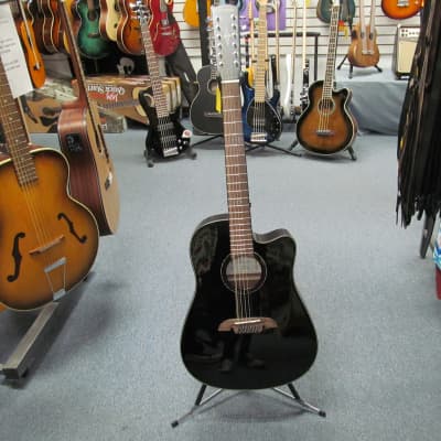 Alvarez AD60-12CEBK Black Acoustic Electric 12-String Guitar image 2