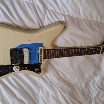 Mosrite 5 string electric Mandolin Olympic White 13-pin Sustainer Monster Axe Gumby rare 50's? 60's? image 4
