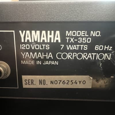 Yamaha TX-350 Vintage Natural Sound AM/FM Stereo Tuner image 5
