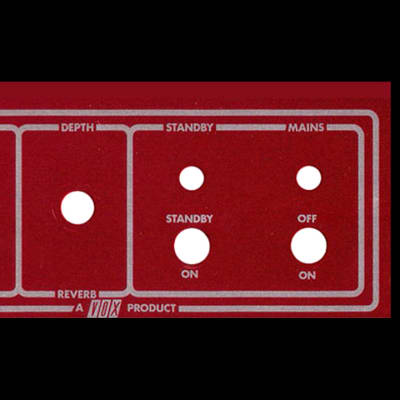 Control Panel for Late Era Rose Morris Vox AC-30 Amps - 1989-1992 Red image 2