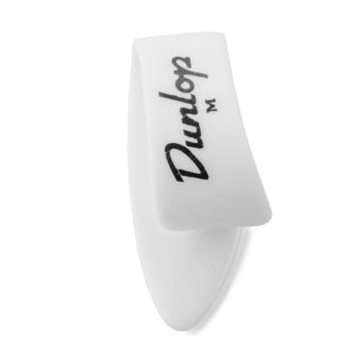 Dunlop Plastic Medium Thumbpick White 4 Pack image 3