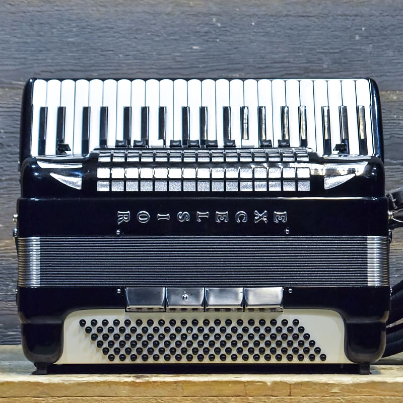 Excelsior Model 911 Professional 120-Bass 41-Key Black Piano