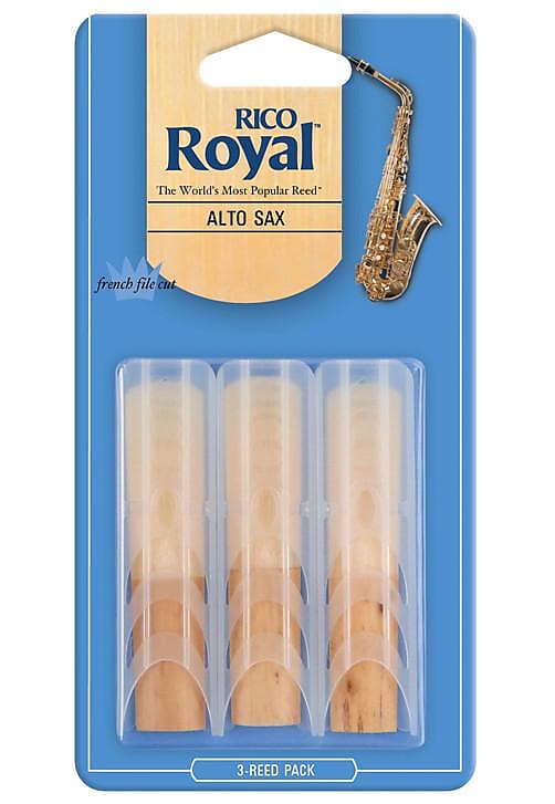 Rico Royal Alto Saxophone Reeds, Strength 2.0, 3-pack image 1