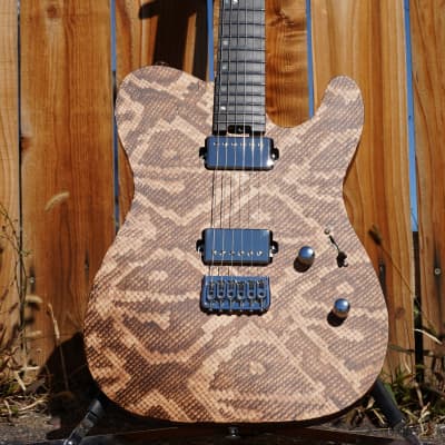 ESP USA TE-II Hardtail Snakeskin 6-String Electric Guitar w/ Form Fit Case (#4 of 10 Made Worldwide) image 8