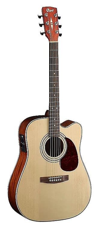 Cort MR500EOP Dreadnought Cutaway Solid Spruce Top Mahogany Neck 6-String Acoustic-Electric Guitar image 1