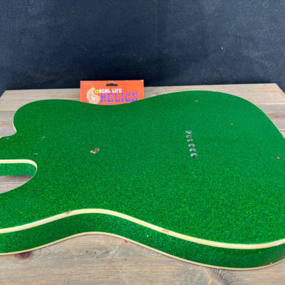 Real Life Relics  Tele® Telecaster® Body Double Bound Aged Green Flake Sparkle #4 image 10