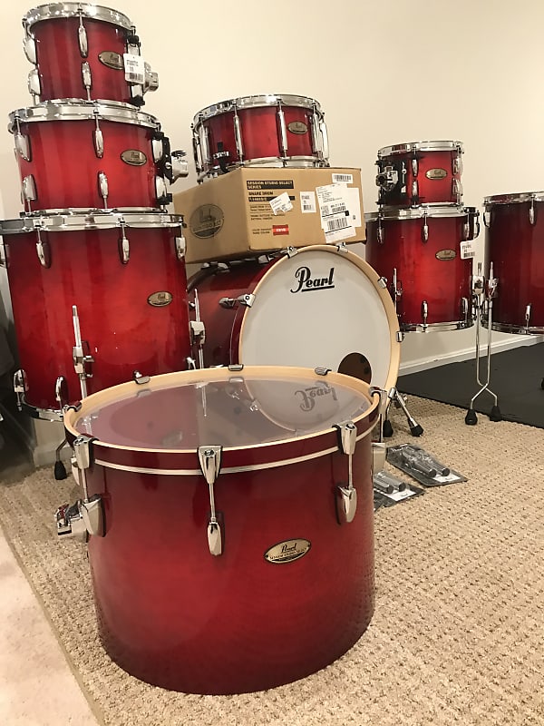 Supreme Pearl Session Studio Select Drum Set Red - SS19 - US