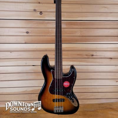 Squier Classic Vibe 60s Jazz Bass - Fretless, 3-Color Sunburst image 2