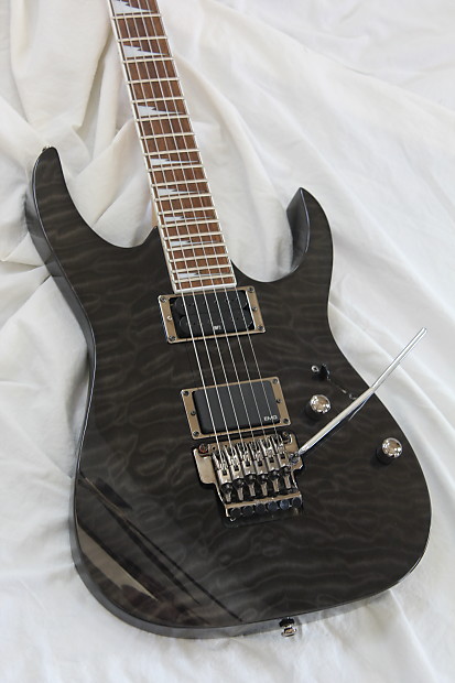 2005 Ibanez RG320DXQM Deluxe Quilted Maple Transparent | Reverb UK