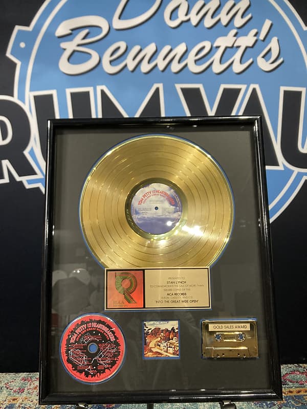 Stan Lynch Tom Petty and The Heartbreakers, RIAA, Great Wide Open Gold Record (#13) image 1