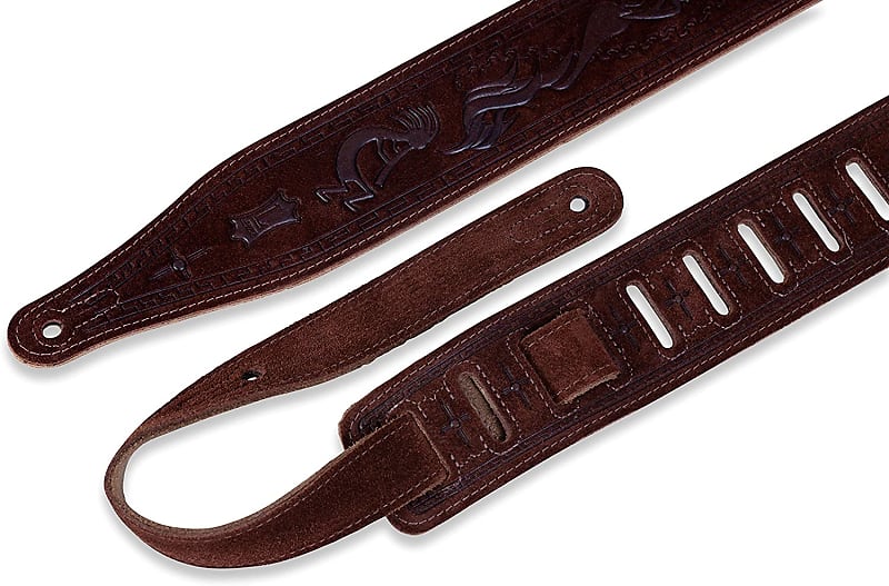 Levy's PM14-BRN Leather Banjo Strap - Brown