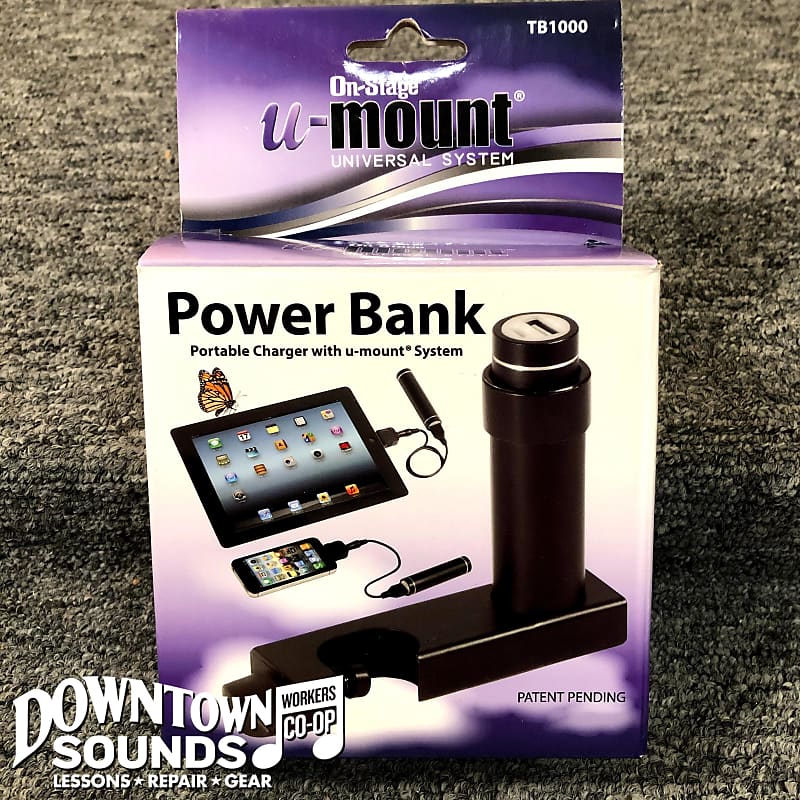 On-Stage TB1000 U-Mount Powerbank Recharger For Smartphone or Tablet image 1