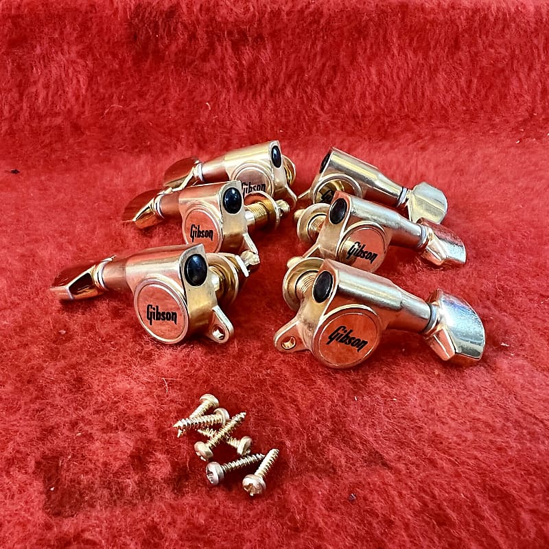 Gibson Logo guitar tuners Gold custom Les paul es sg Reverb