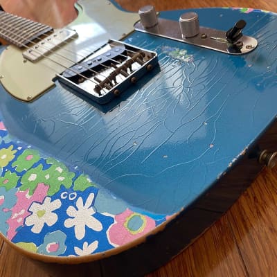Fender Custom Shop Telecaster NAMM Limited 60s HS Heavy Relic Lake Placid Blue over Blue Floral 2016 image 3