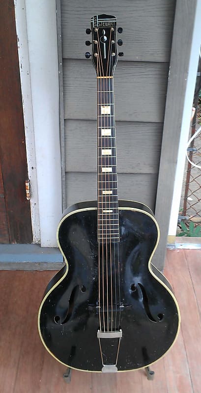 1940s SS Stewart Archtop  guitar Black image 1