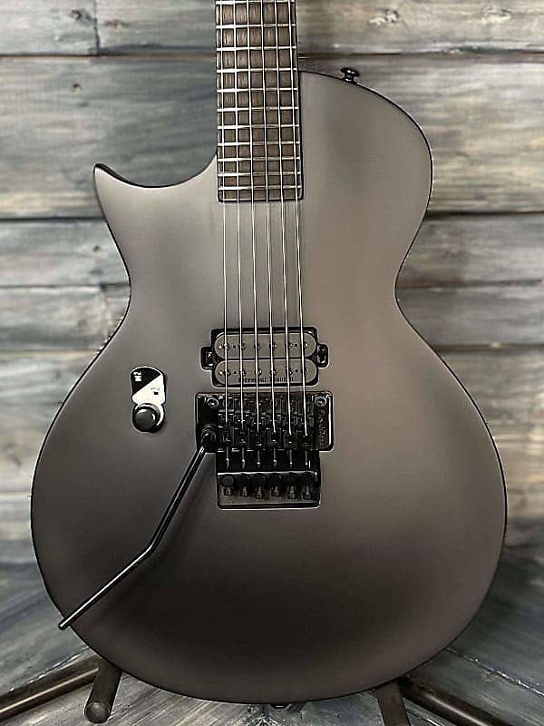 ESP/LTD Left Handed EC-FR Black Metal Electric Guitar- Satin Black image 1