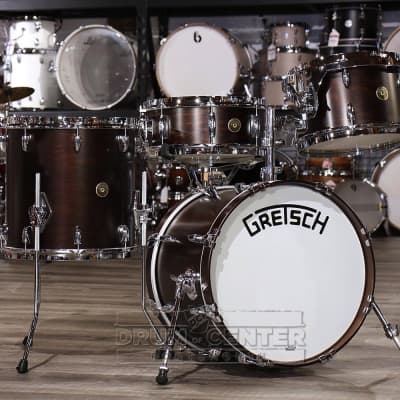 Gretsch Broadkaster 4pc Drum Set 18/12/14/14 Satin Antique Maple w/Mount image 4