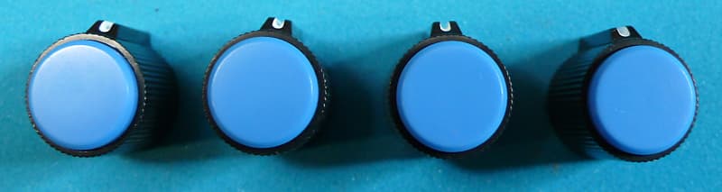 Guitar Effects Pedal Set of 4 Blue Control Knobs Fits Boss DD-3 DD-5 DD-6  DD-7 Delay